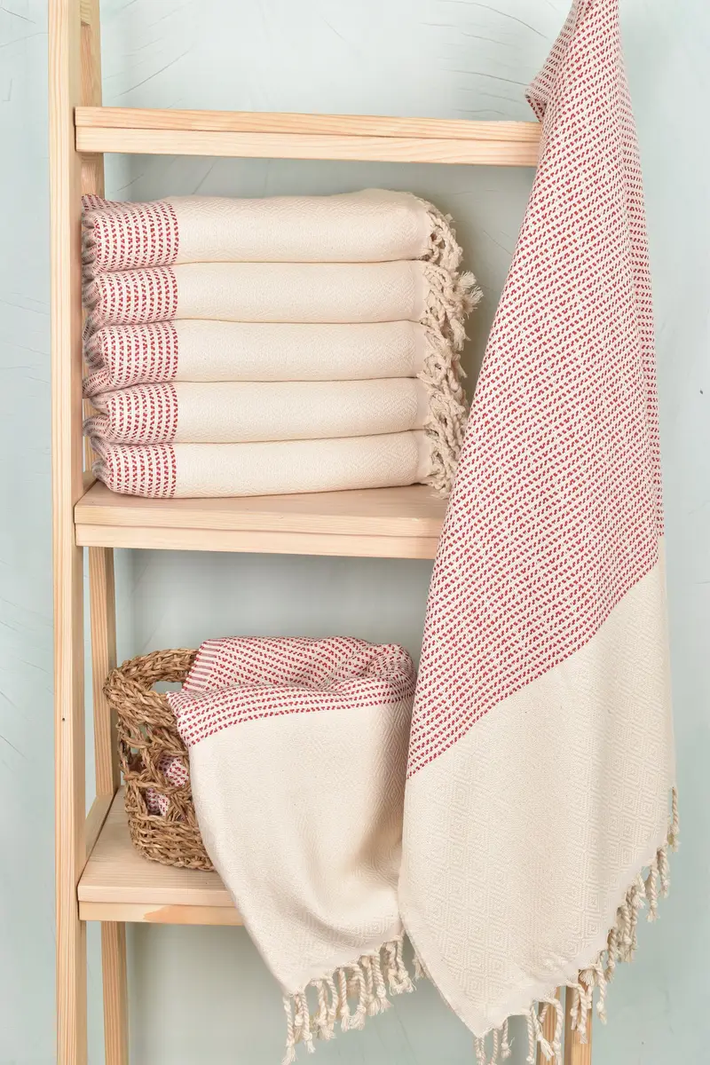 Handmade Turkish Towel, Absorbent Turkish towel, 70x40 Cotton Diamond Towel, Spa Gift, Lightweight Turkish towel, Soft towel, Custom Towel Beach - 3