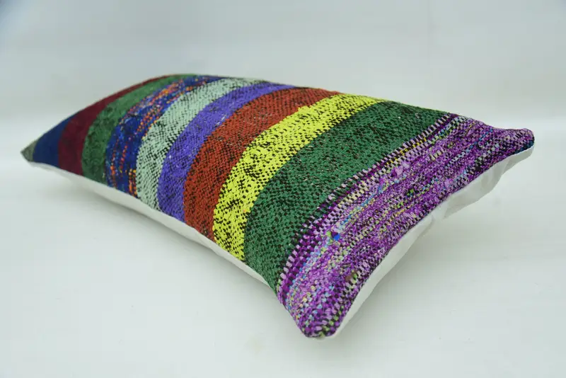 Custom Cushion, 12x24 Green Pillow Sham, Aesthetic Cushion, Vintage Kilim Throw Pillow, Boho Pillow Sham Cover, Cushion, Turkish Pillow - 6