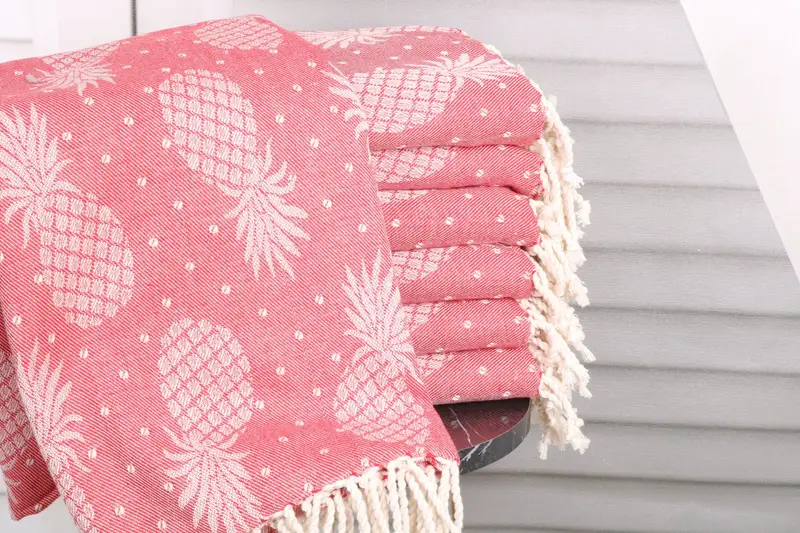 Housewarming Gift, Best Beach Towel, Custom Towel, Personalized Gift For Her, Cute Beach Towel, 80x40 Cotton Pineapple Design Towel, Travel towel - 2