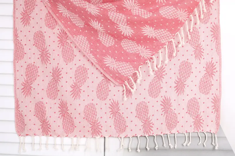 Housewarming Gift, Best Beach Towel, Custom Towel, Personalized Gift For Her, Cute Beach Towel, 80x40 Cotton Pineapple Design Towel, Travel towel - 1