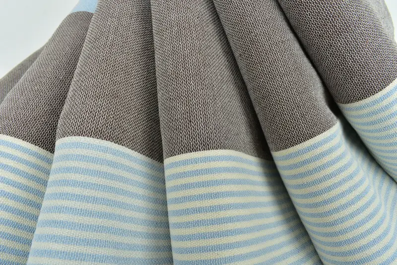 Bridal Shower Gift, Turkish Towel Set, Personalized Wedding Gift For Couple, Turkish Towel Beach, 68x40 Cotton Striped Towel, Quick-dry peshtemal - 5