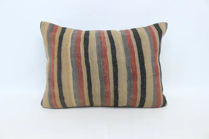 Bench Pillow, Gift Pillow, Interior Designer Pillow, Pillow Cover, Kilim Cushion Sham, Aztec Cushion Cover, 20x28 Beige Cushion, Car Pillow - 1