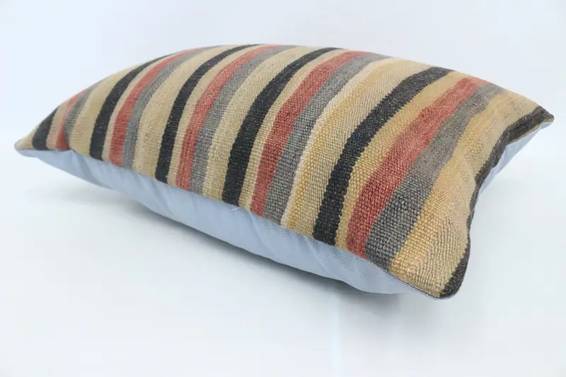 Bench Pillow, Gift Pillow, Interior Designer Pillow, Pillow Cover, Kilim Cushion Sham, Aztec Cushion Cover, 20x28 Beige Cushion, Car Pillow - 6