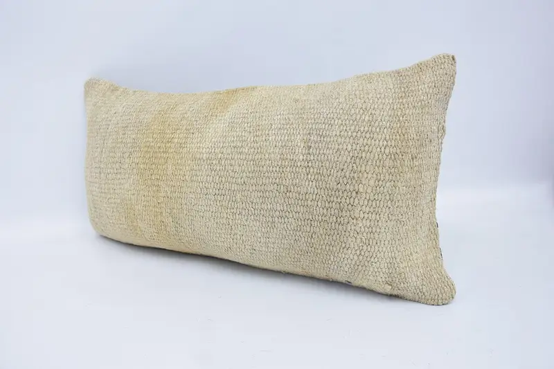 Pillow, Garden Cushion, Pillow for Sofa, 12x24 Beige Cushion Cover, Vintage Pillow, Vintage Kilim Pillow Pillow Cover, Throw Kilim Pillow - 4