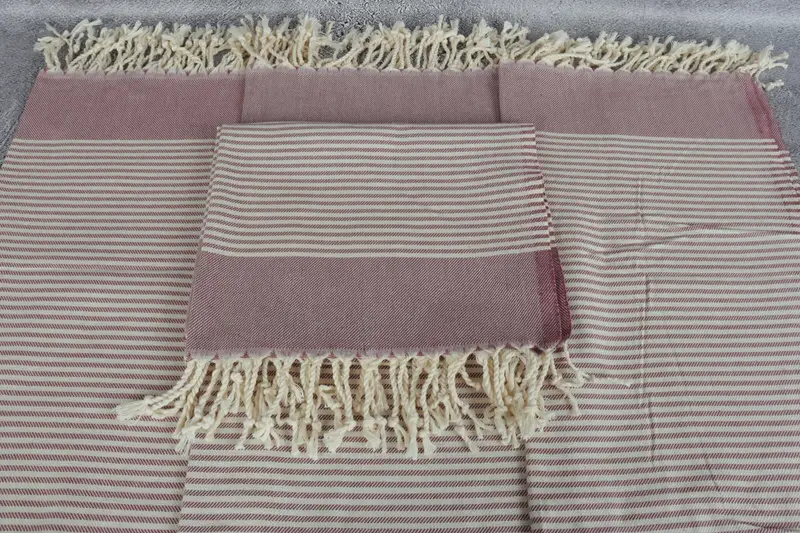 Small Bath Towels, Custom Hand Towel, Beach Wedding Favor, Custom Gifts, Wedding Gift, Bridal Shower Gift, 40x24 Cotton Striped Towel, Guest Towel - 4