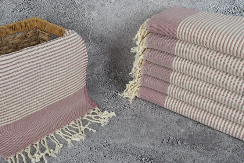 Small Bath Towels, Custom Hand Towel, Beach Wedding Favor, Custom Gifts, Wedding Gift, Bridal Shower Gift, 40x24 Cotton Striped Towel, Guest Towel - 3