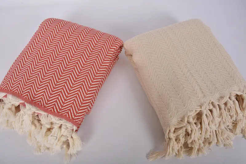 Bedspread, Organic Throw, Turkish Towel Blanket, 92x76 Cotton Chevron Towel, Throw Blanket, Bachelorette Gifts, Sofa Cover, Extra Large Tablecloth - 6