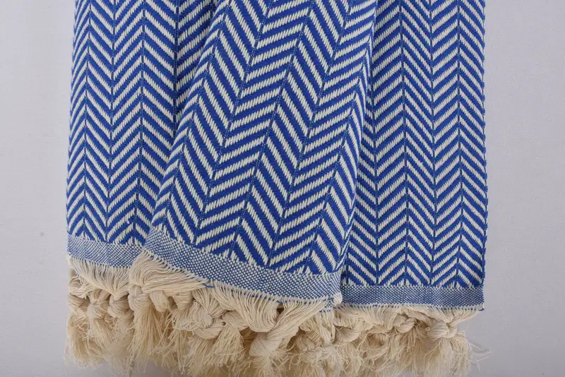 Bedspread, Organic Throw, Turkish Towel Blanket, 92x76 Cotton Chevron Towel, Throw Blanket, Bachelorette Gifts, Sofa Cover, Extra Large Tablecloth - 7