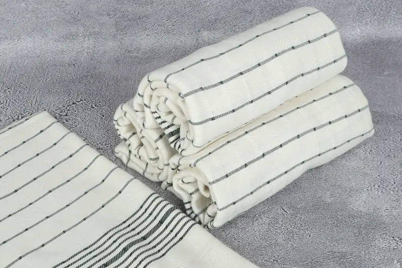 70x40 Cotton Striped Towel, Bridesmaid Gift, Yoga Towel, Turkish towel, Quick-Dry Beach Towel, Memorial Gift, Housewarming Gift, Custom Towel Beach - 8