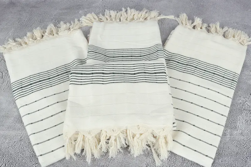 70x40 Cotton Striped Towel, Bridesmaid Gift, Yoga Towel, Turkish towel, Quick-Dry Beach Towel, Memorial Gift, Housewarming Gift, Custom Towel Beach - 4