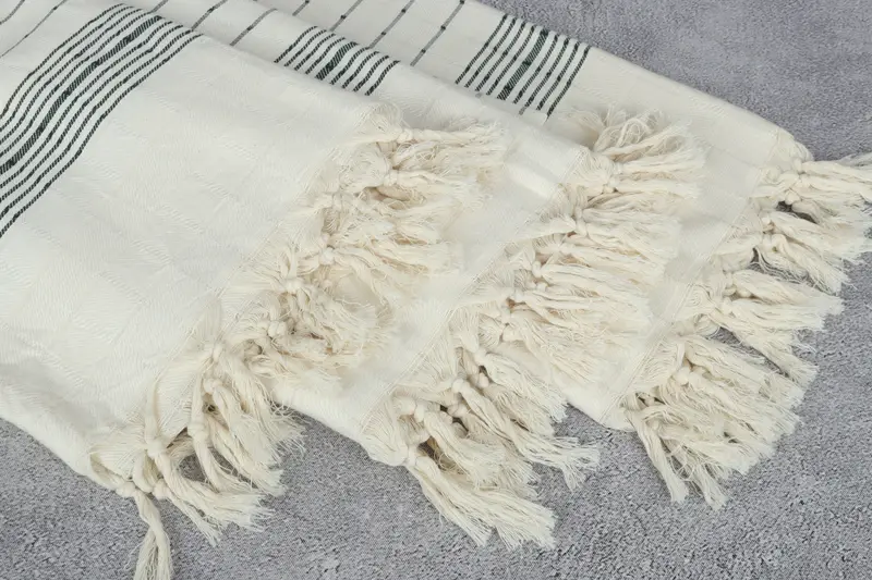 70x40 Cotton Striped Towel, Bridesmaid Gift, Yoga Towel, Turkish towel, Quick-Dry Beach Towel, Memorial Gift, Housewarming Gift, Custom Towel Beach - 5