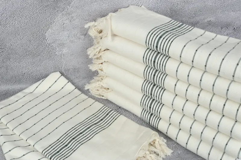 70x40 Cotton Striped Towel, Bridesmaid Gift, Yoga Towel, Turkish towel, Quick-Dry Beach Towel, Memorial Gift, Housewarming Gift, Custom Towel Beach - 2