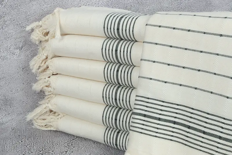 70x40 Cotton Striped Towel, Bridesmaid Gift, Yoga Towel, Turkish towel, Quick-Dry Beach Towel, Memorial Gift, Housewarming Gift, Custom Towel Beach - 1