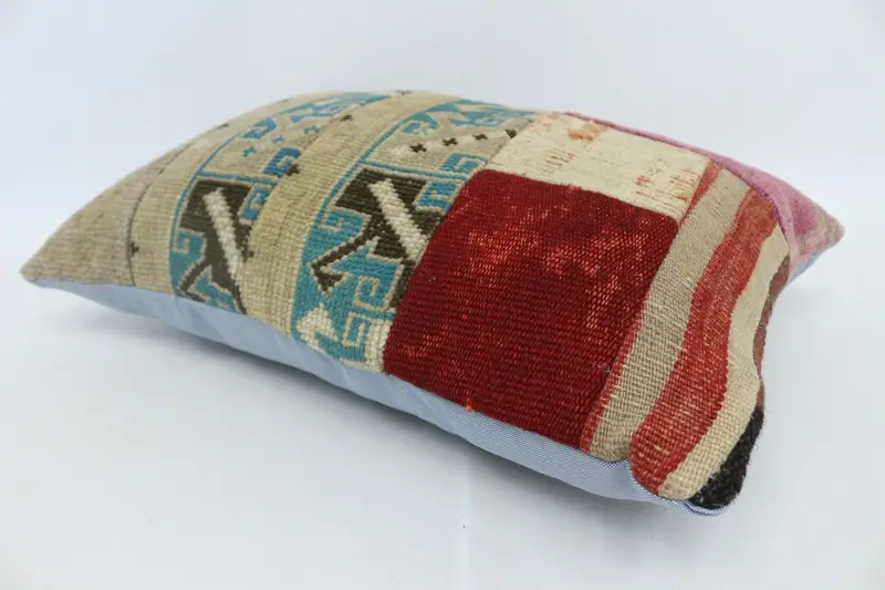 Cushion Case, 16x24 Beige Cushion Case, Vintage Kilim Throw Pillow, Handmade Kilim Cushion, Accent Throw Pillow Cover, Vintage Kilim Pillow - 6
