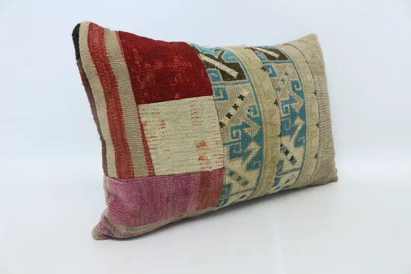 Cushion Case, 16x24 Beige Cushion Case, Vintage Kilim Throw Pillow, Handmade Kilim Cushion, Accent Throw Pillow Cover, Vintage Kilim Pillow - 3