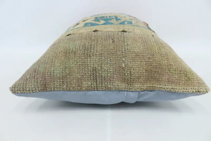 Cushion Case, 16x24 Beige Cushion Case, Vintage Kilim Throw Pillow, Handmade Kilim Cushion, Accent Throw Pillow Cover, Vintage Kilim Pillow - 5