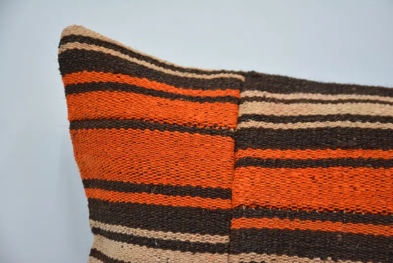 Couch Cushion, Wholesale Cushion Cover, 18x18 Orange Pillow Sham, Turkish Pillow, Interior Designer Pillow, Throw Kilim Pillow, Cushion Case - 2