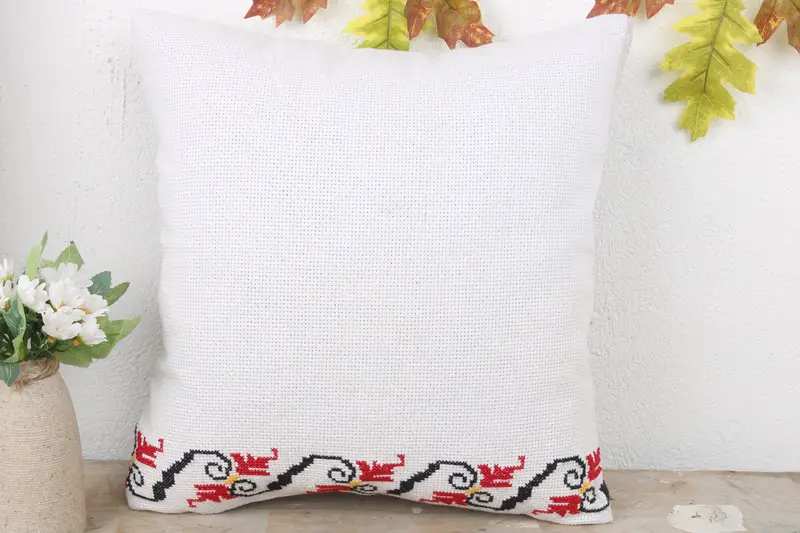 Pillow for Sofa, Throw Kilim Pillow, Cushion Cover, Ethnic Throw Pillow, 16x16 White Cushion Case, Garden Cushion Case, Kilim Pillow - 2