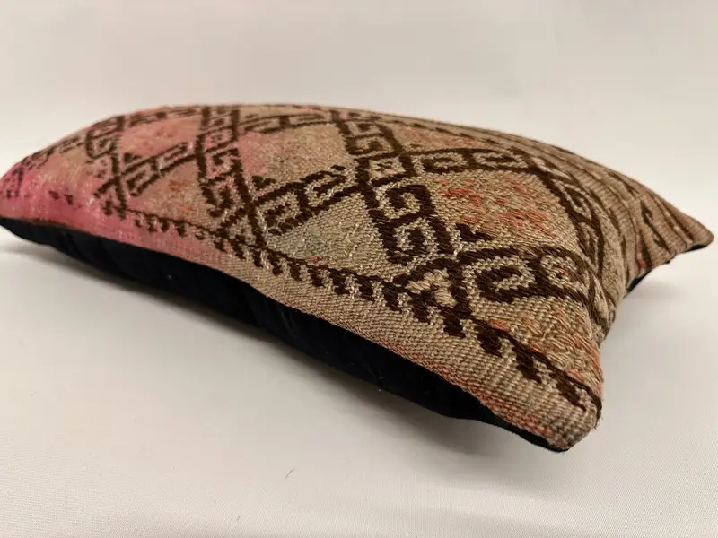 12x24 Beige Pillow Case, Kilim Pillow, Pillow for Sofa, Ethnical Kilim Rug Pillow, Turkish Bench Cushion, Pattern Throw Cushion Cover, Cushion - 6