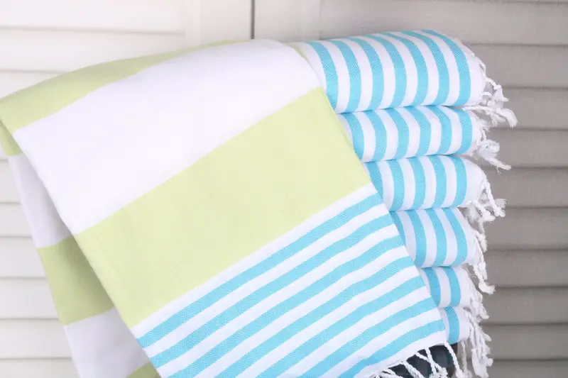 Beach towel, Monogram Towels, Bath towel, 70x40 Cotton Striped Towel, Best Friend Christmas Gift, Sand-resistant towel, Turkish Bath Towel Set - 1