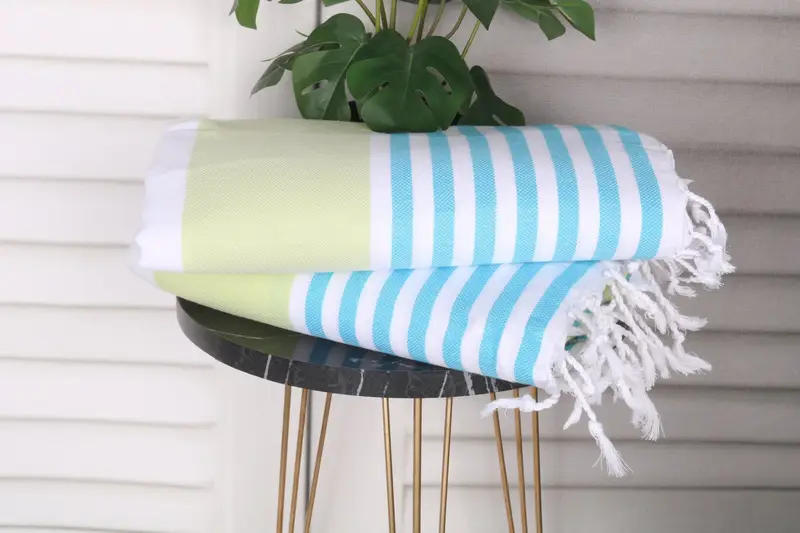 Beach towel, Monogram Towels, Bath towel, 70x40 Cotton Striped Towel, Best Friend Christmas Gift, Sand-resistant towel, Turkish Bath Towel Set - 3