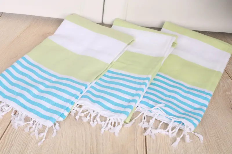 Beach towel, Monogram Towels, Bath towel, 70x40 Cotton Striped Towel, Best Friend Christmas Gift, Sand-resistant towel, Turkish Bath Towel Set - 6