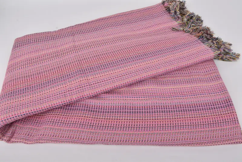 Throw Blanket, Customized Turkish Blanket, Cotton Bedspread, Personalized Blanket, 100x80 Cotton Waffle Towel, Shower Curtain, Boho Throw Blankets - 5