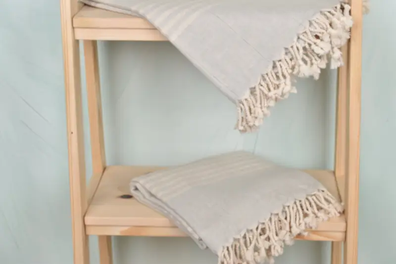 70x40 Linen Striped Towel, Best Wedding Gift, Bridesmaid Gift, Turkish hand towel, Turkish Beach Towel Bulk, Personalized Beach Towel, Grandma Gift - 5