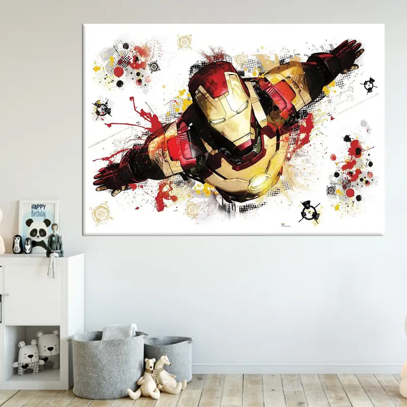 Iron Man Watercolor, Iron Man Painting, Avengers, Superhero Print, Iron Man Print, Marvel Iron Man Poster, Kids Room Art, Nursery Decor Art - 3