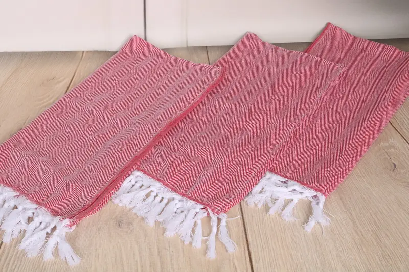 Monogram Turkish Bath Towel, Monogram Tea Towel, Personalized Dish Towel, Kitchen Towel, Turkish Hand Towel, 36x18 Cotton Herringbone Towel - 6