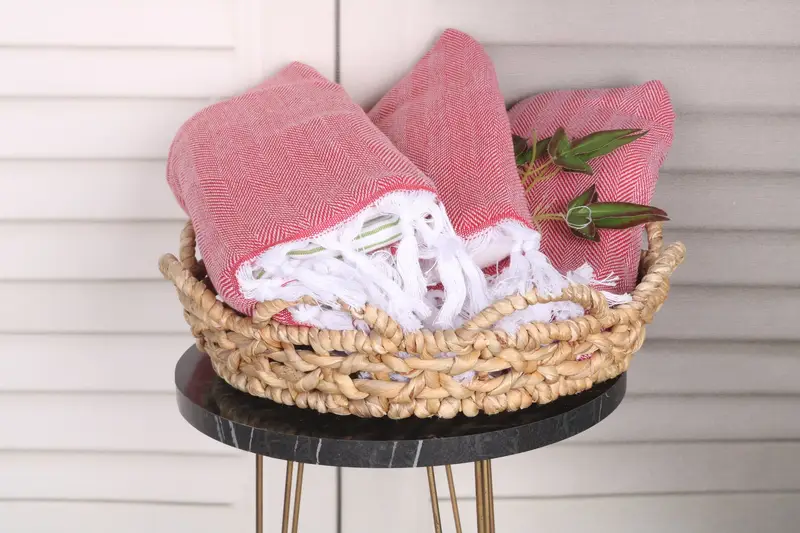 Monogram Turkish Bath Towel, Monogram Tea Towel, Personalized Dish Towel, Kitchen Towel, Turkish Hand Towel, 36x18 Cotton Herringbone Towel - 5