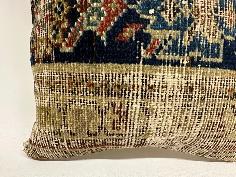 Vintage Kilim Throw Pillow, Ethnic Cushion, Turkish Pillow, Kilim Pillow Cover, Pillow Sham, 12x12 Blue Cushion Case, Pastel Pillow Sham - 2