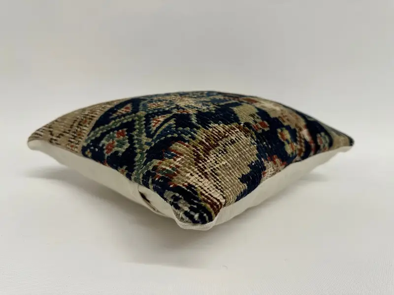 Vintage Kilim Throw Pillow, Ethnic Cushion, Turkish Pillow, Kilim Pillow Cover, Pillow Sham, 12x12 Blue Cushion Case, Pastel Pillow Sham - 6