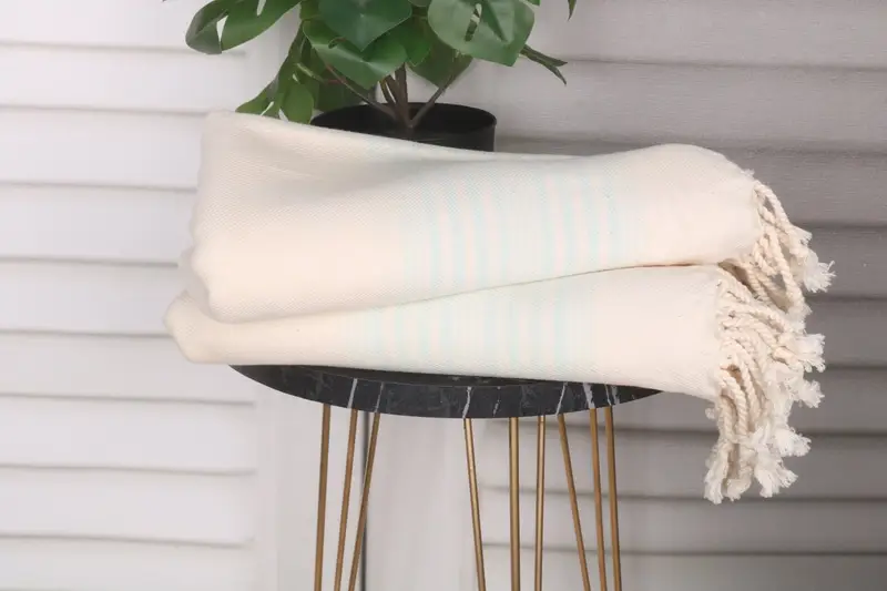 Large Turkish Towel, Turkish bath towel for spa, 80x40 Linen Striped Towel, Pool Towels, Personalized Gift For Her, Beach Towel Bulk, Handmade Gift - 3