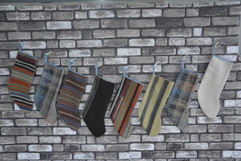 Festive Christmas Ornaments Pattern, 9 Inch Wide Christmas Stocking