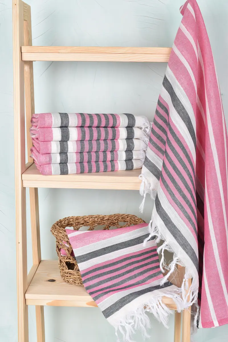 Bridal Gifts, 68x40 Cotton Striped Towel, Turkish Towel Beach, Soft towel, Lightweight Turkish towel, Bachelorette Towel, Peshtemal Towel USA - 3