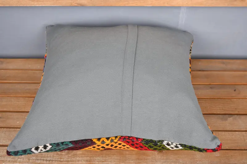 Antique Pillows, Bed Cushion, Outdoor Throw Pillow Sham, Pillow for Sofa, Pillow, Gift Pillow, 20x20 Orange Cushion Case, Turkish Bench Pillow Sham - 5