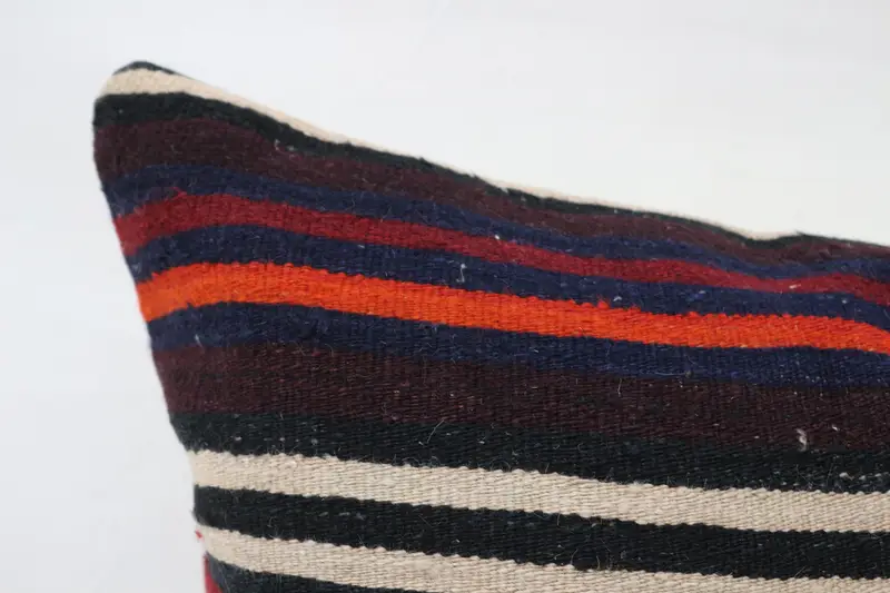 Ethnical Kilim Rug Pillow, Cushion Cover, 32x32 Brown Cushion Cover, Vintage Kilim Throw Pillow, Muted Cushion, Throw Kilim Pillow - 2