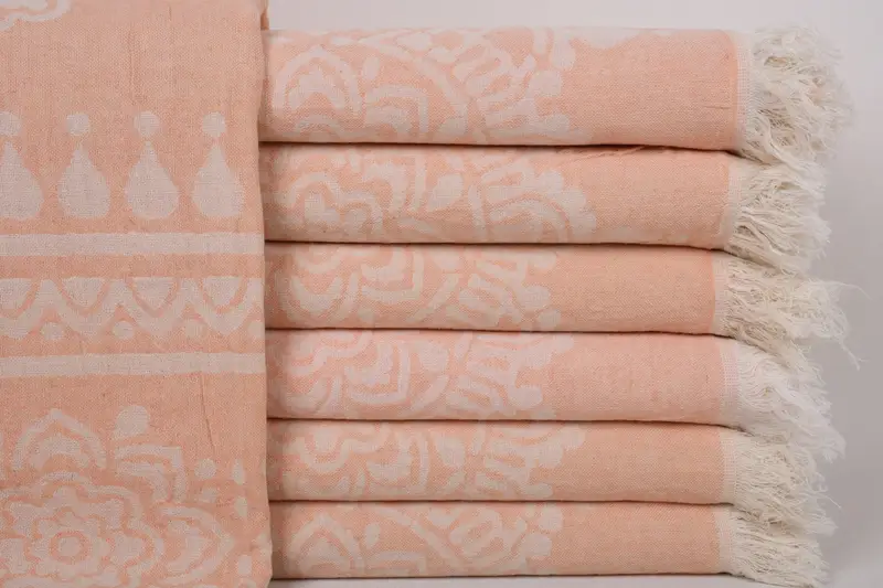Personalized Turkish Towel, Boyfriend Christmas Gift, Spa Towel, Absorbent Turkish towel, Organic Turkish towel, 74x36 Cotton Floral Patterned Towel - 1