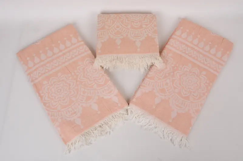 Personalized Turkish Towel, Boyfriend Christmas Gift, Spa Towel, Absorbent Turkish towel, Organic Turkish towel, 74x36 Cotton Floral Patterned Towel - 7