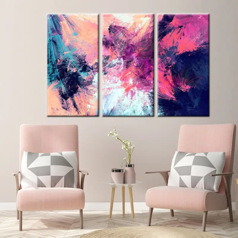 Purple and Blue Abstract Print Art Poster, Ink Painting Print, Modern Wall Art, Contemporary Art, Marble Wall Decor, Abstract Marble Art, - 1