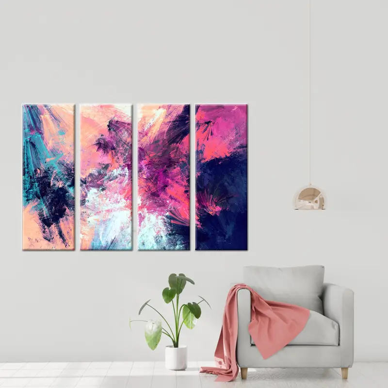 Purple and Blue Abstract Print Art Poster, Ink Painting Print, Modern Wall Art, Contemporary Art, Marble Wall Decor, Abstract Marble Art, - 8
