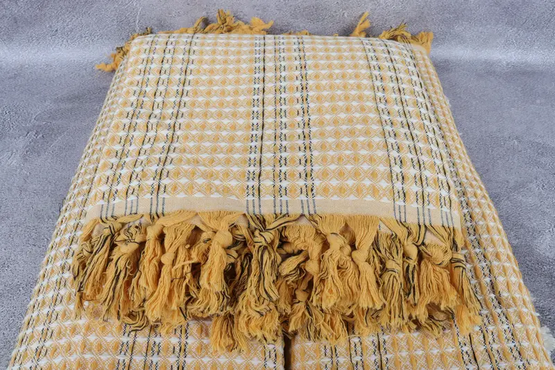 Extra Large Tablecloth, 96x70 Cotton Striped Towel, Turkish Blanket, Memorial Gift, Personalized Blanket, Custom Wedding Gifts, Turkish Bedcover - 4