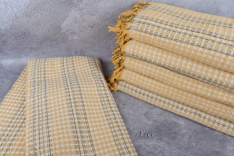 Extra Large Tablecloth, 96x70 Cotton Striped Towel, Turkish Blanket, Memorial Gift, Personalized Blanket, Custom Wedding Gifts, Turkish Bedcover - 2