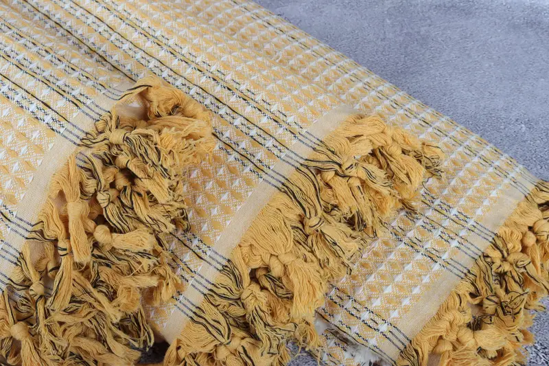 Extra Large Tablecloth, 96x70 Cotton Striped Towel, Turkish Blanket, Memorial Gift, Personalized Blanket, Custom Wedding Gifts, Turkish Bedcover - 5