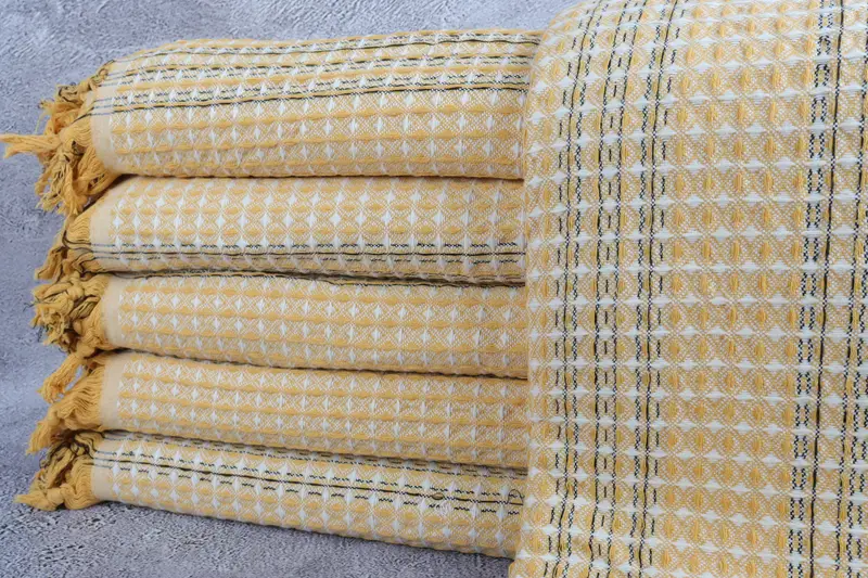 Extra Large Tablecloth, 96x70 Cotton Striped Towel, Turkish Blanket, Memorial Gift, Personalized Blanket, Custom Wedding Gifts, Turkish Bedcover - 1