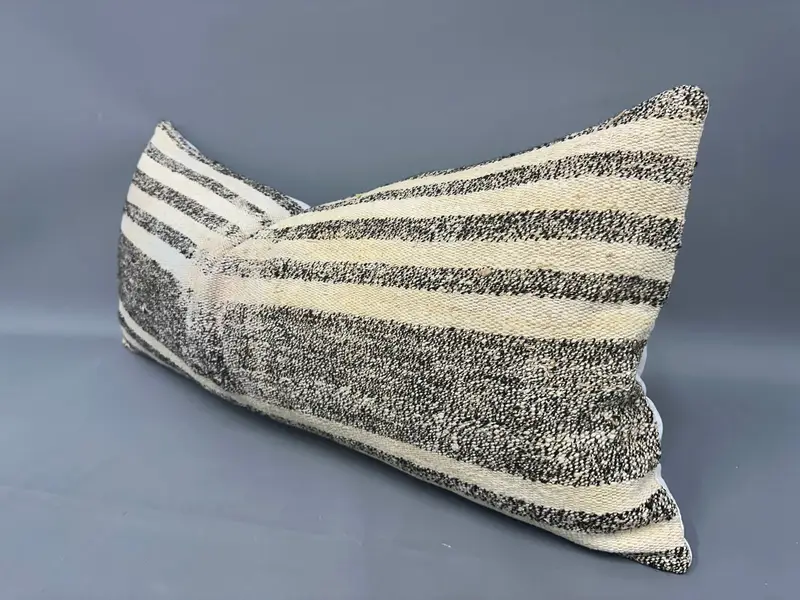 16x36 Brown Cushion Case, Pillow for Couch, Sofa Bolster Pillow Cover, Cushion Case, Cozy Throw Cushion Case, Gift Pillow, Ethnical Kilim Rug Pillow - 3