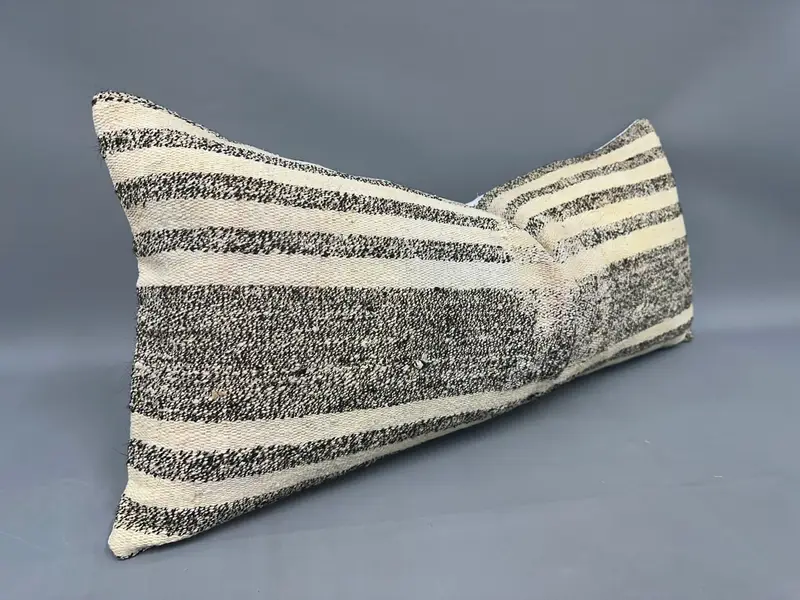 16x36 Brown Cushion Case, Pillow for Couch, Sofa Bolster Pillow Cover, Cushion Case, Cozy Throw Cushion Case, Gift Pillow, Ethnical Kilim Rug Pillow - 2