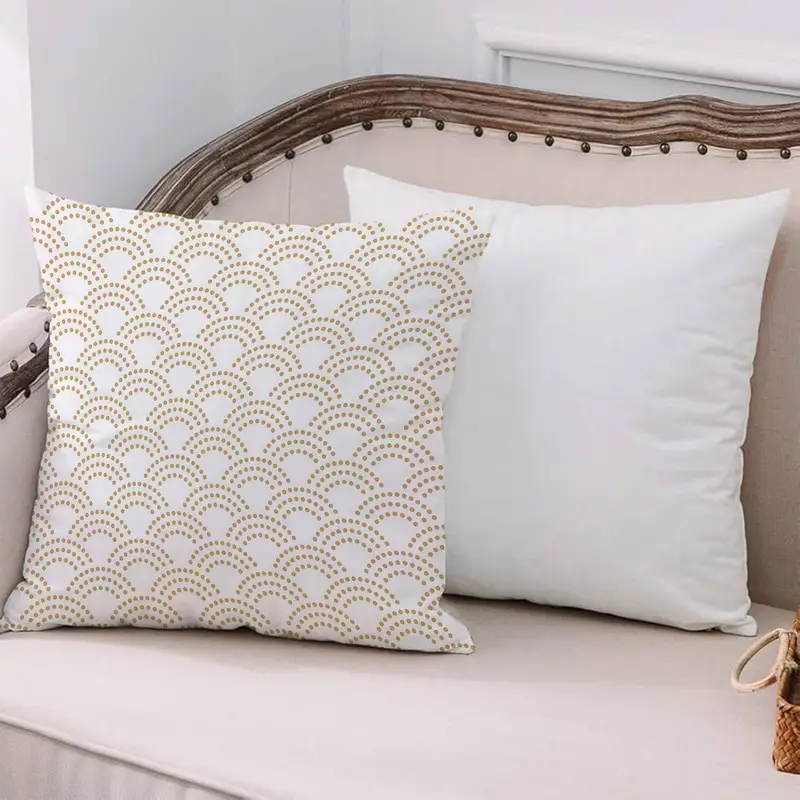 Geometric Abstract Pattern Printed Pillow: Modern Boho Decor