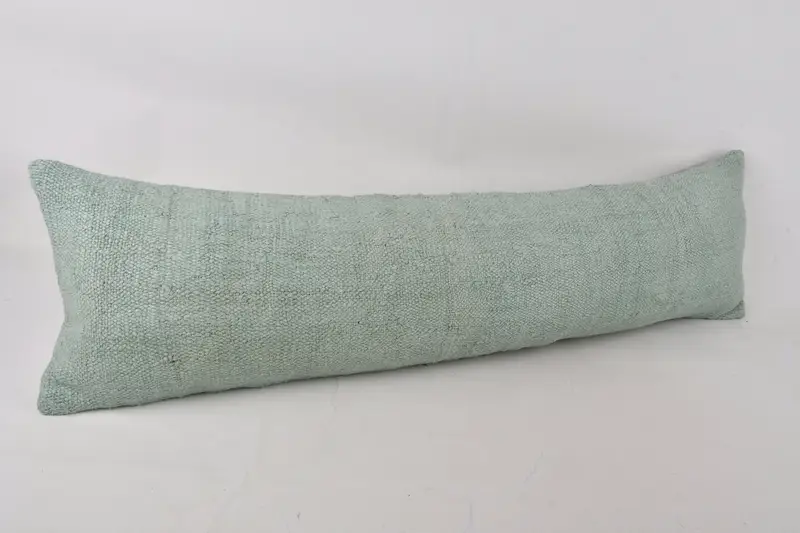Ethnical Kilim Rug Pillow, Muted Cushion Cover, Handmade Kilim Cushion, Cushion, 12x43 Gray Cushion Case, Christmas Pillow Cover, Throw Kilim Pillow - 2